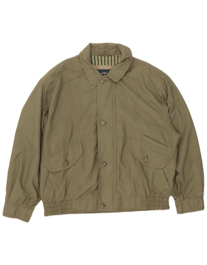 Bomber vintage pentru bărbați UK 42 XL verde microfibre