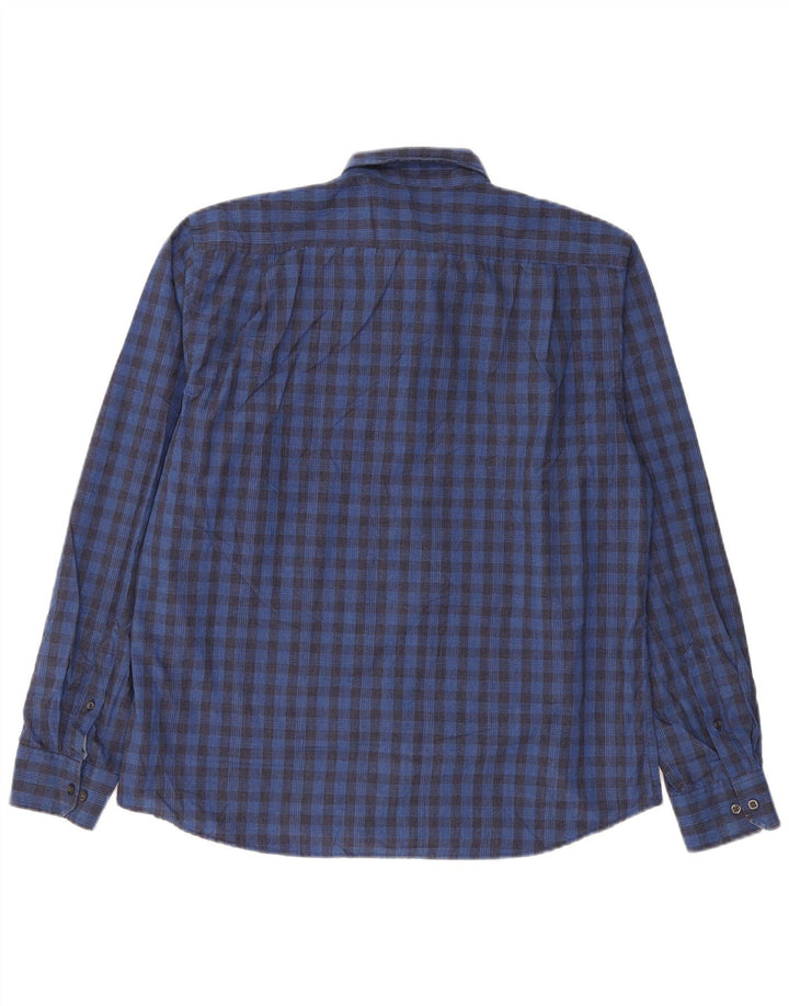 Cămașă pentru bărbați Izod Relaxed Classics Relaxed Fit XL Blue Gingham Cotton Classic