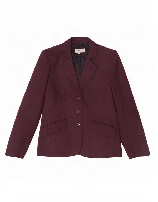 Jachetă pentru femei Marks & Spencer UK 14 Medium Maroon Herringbone