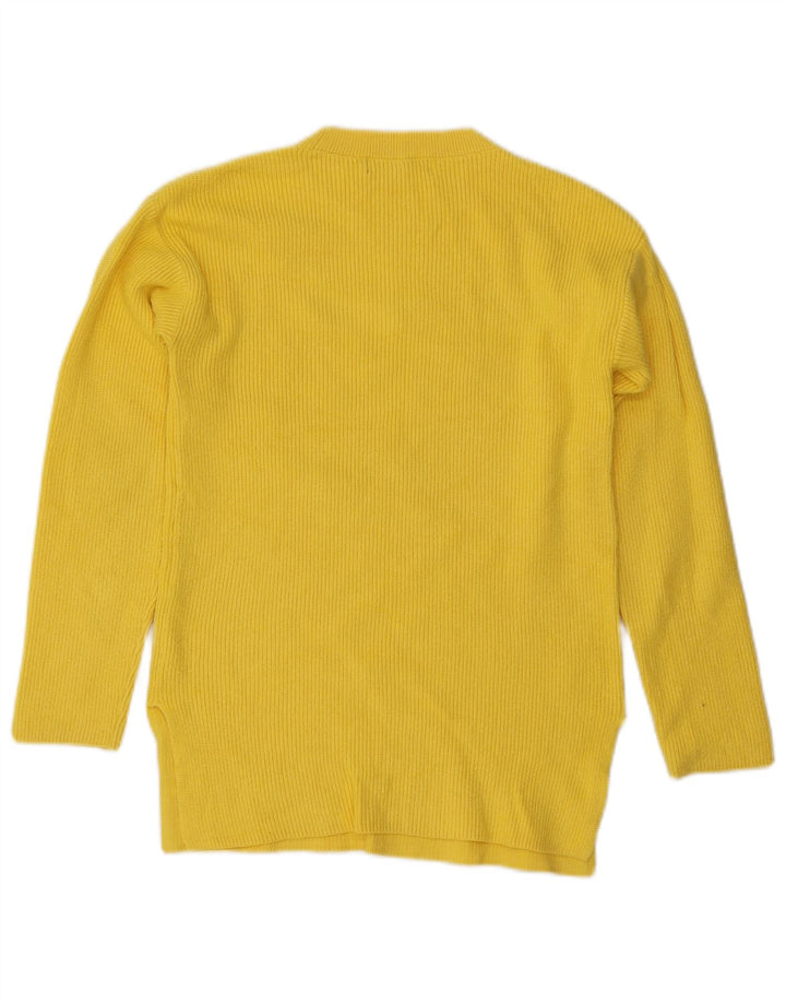 Pulover pentru femei Marks & Spencer cu decolteu triplu UK 10 Mic Galben
