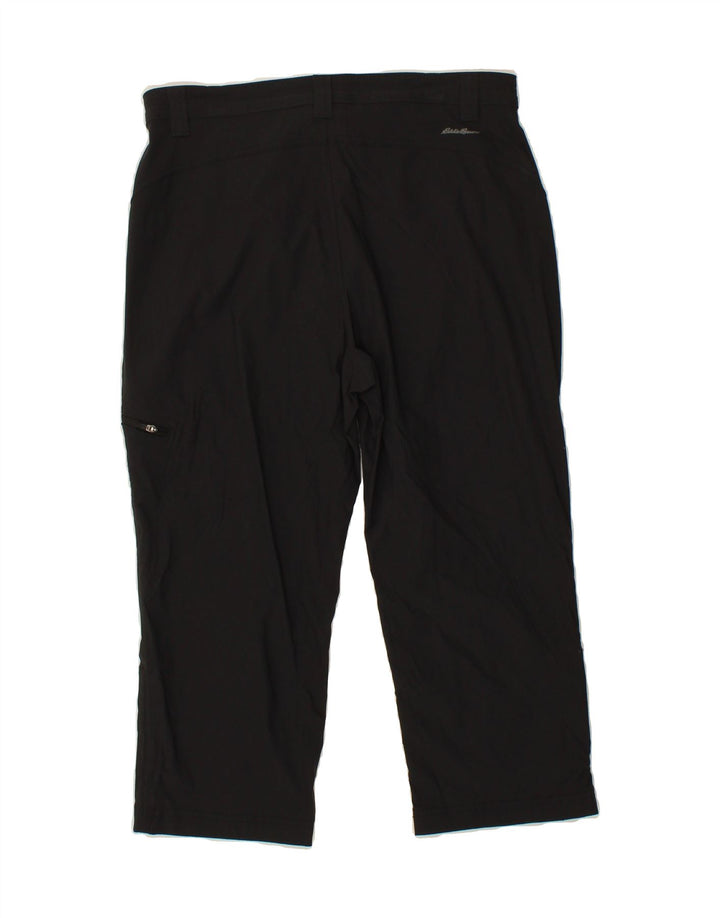 EDDIE BAUER Womens Straight Cargo Trousers US 12 Large W32 L20 Black Vintage Eddie Bauer and Second-Hand Eddie Bauer from Messina Hembry 