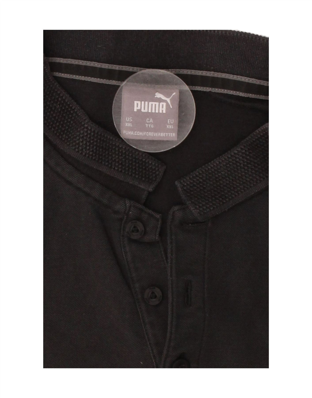 PUMA Mens Polo Shirt 2XL Black Cotton Vintage Puma and Second-Hand Puma from Messina Hembry 