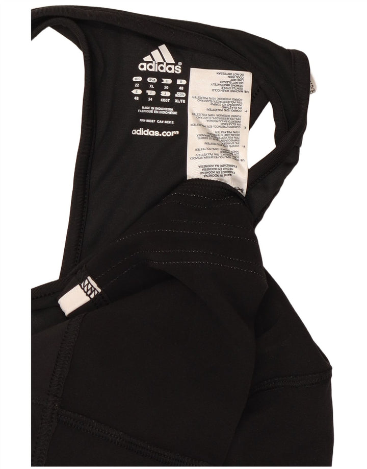Vest Vest Top Femei Adidas UK 22 3XL Negru Poliester