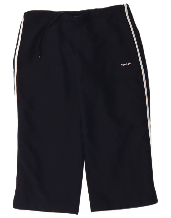 Pantaloni de trening Reebok Capri pentru femei UK 12 Medium Bleumarin Poliester