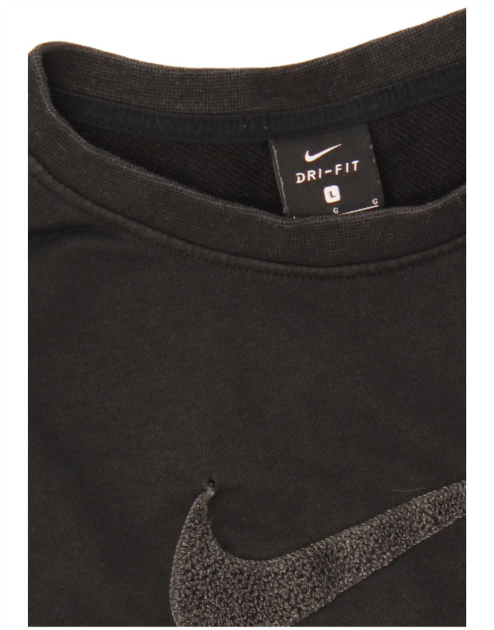 Pulover pentru femei Nike Crop Graphic Oversized Sweat UK 16 Large Black