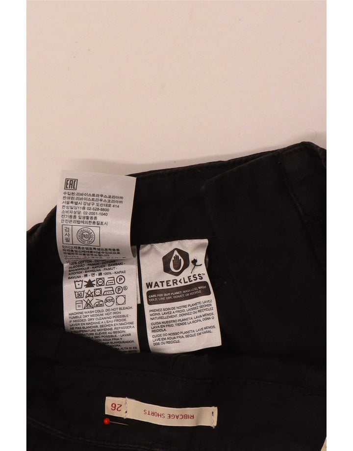 Pantaloni scurti Levi's Ribcage Chino W26 Small, bumbac negru