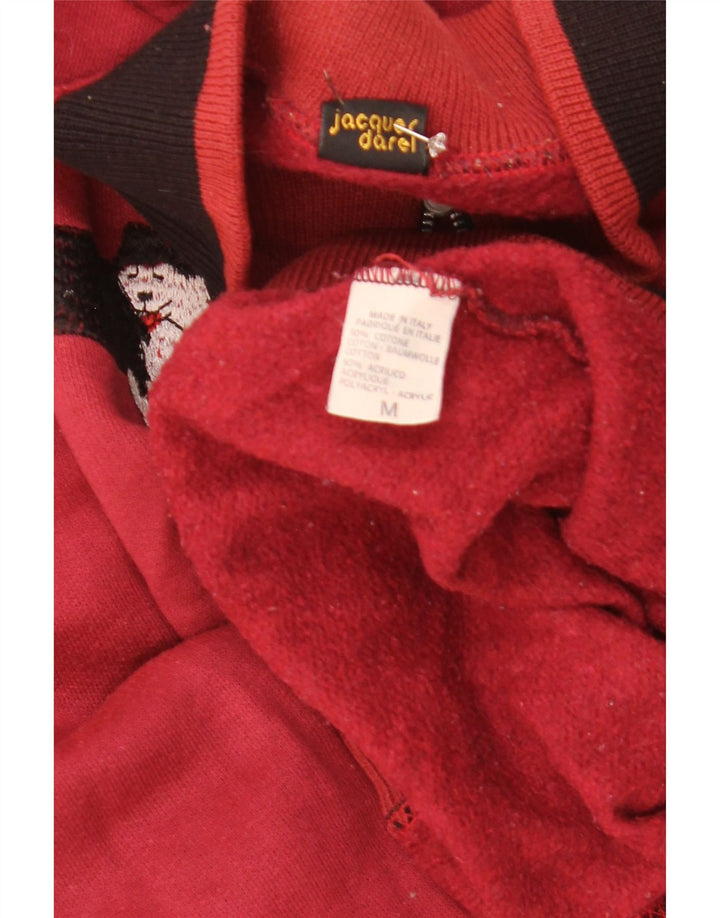 Hanorac vintage pentru bărbați, pulover, roșu mediu, bumbac color bloc