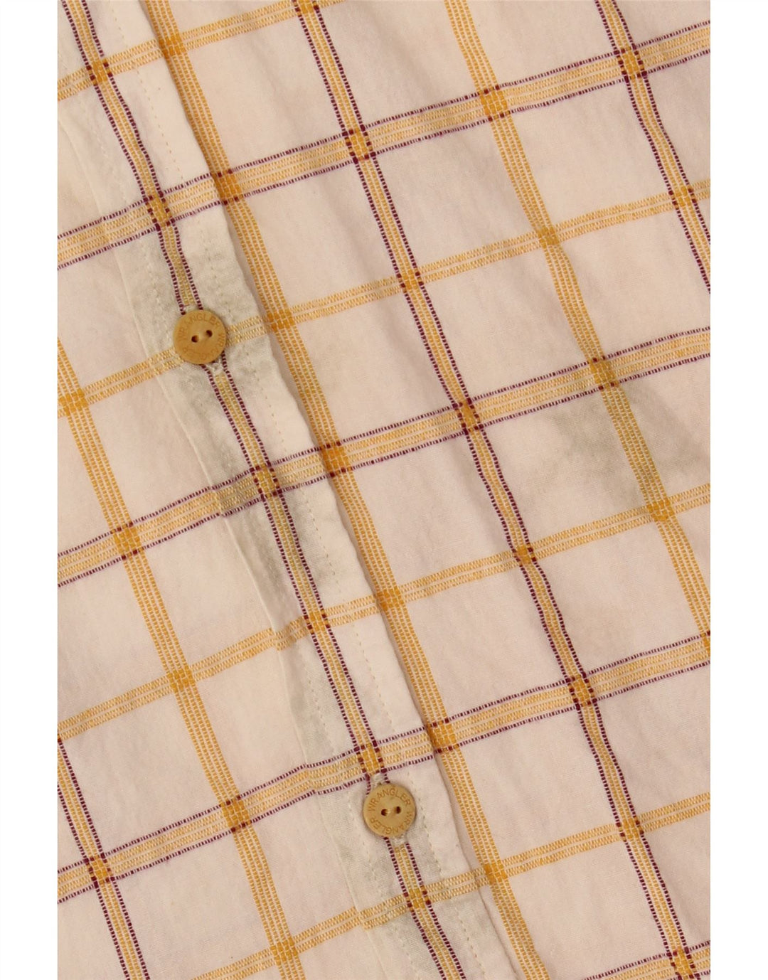 WRANGLER Mens Short Sleeve Shirt Medium White Check Cotton Vintage Wrangler and Second-Hand Wrangler from Messina Hembry 