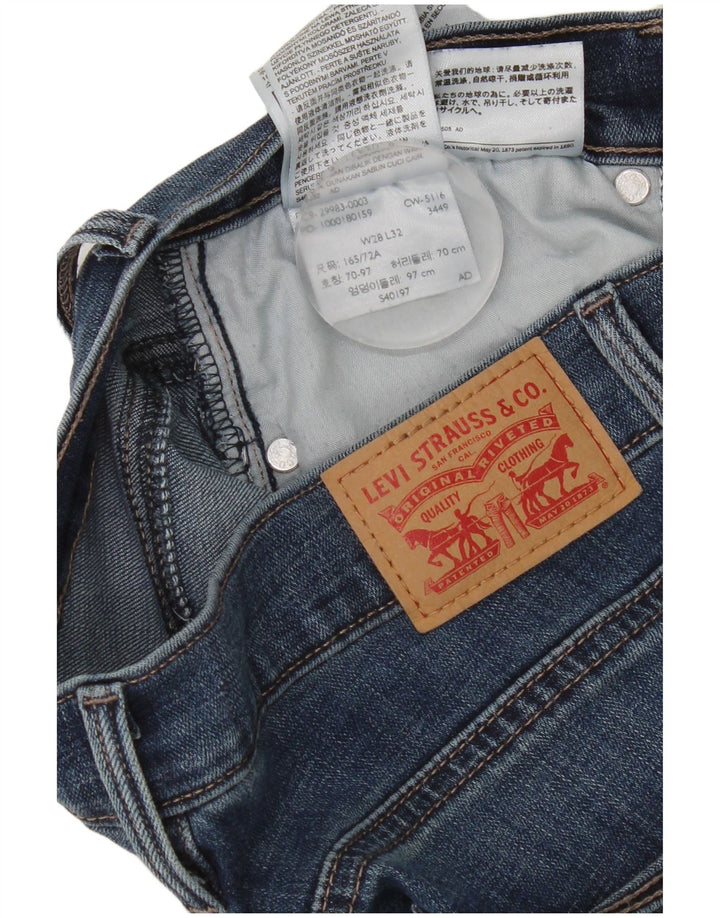 Blugi Levi's pentru femei Slimming Slim W28 L28 Bumbac bleumarin