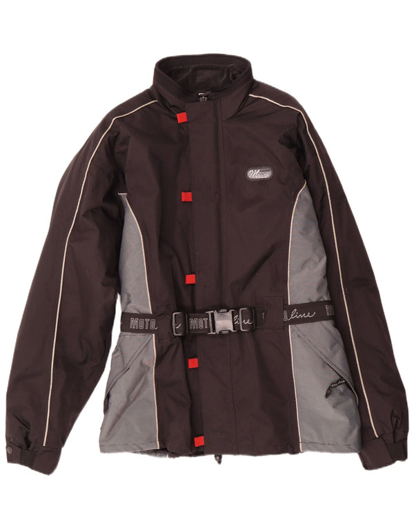 Jachetă vintage pentru bărbați pentru motociclete grafică Racer UK 38 Medium Black Colorblock