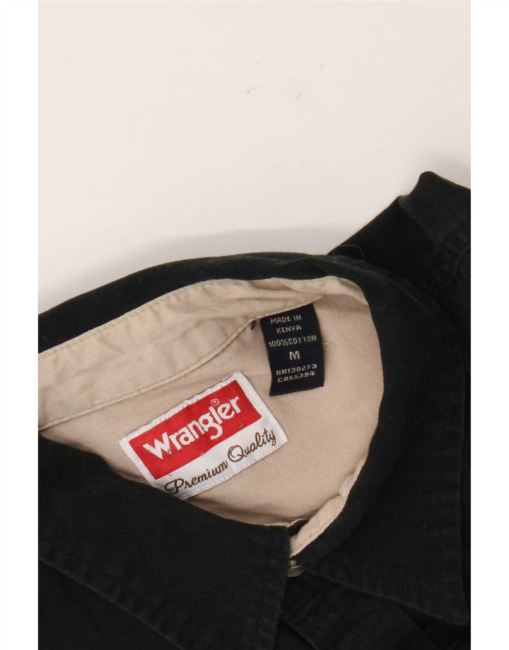 Cămașă pentru bărbați Wrangler, bumbac mediu negru
