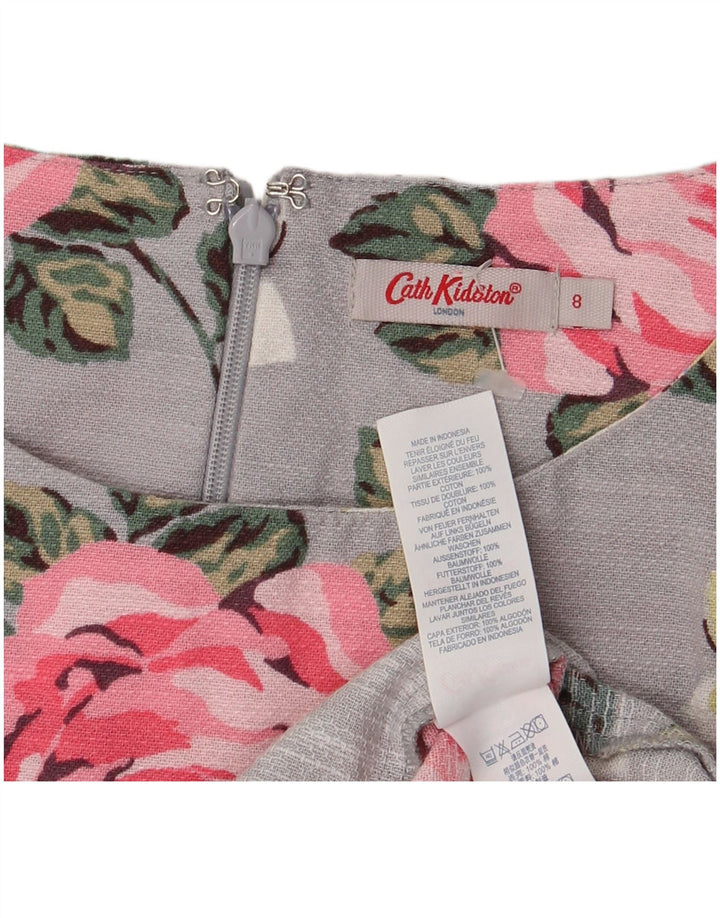 CATH KIDSTON Rochie A-Line pentru femei UK 8 Small Gri Floral Bumbac