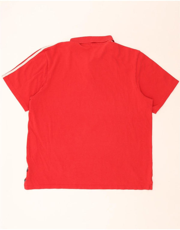 Tricou polo ADIDAS pentru bărbați 2XL bumbac roșu