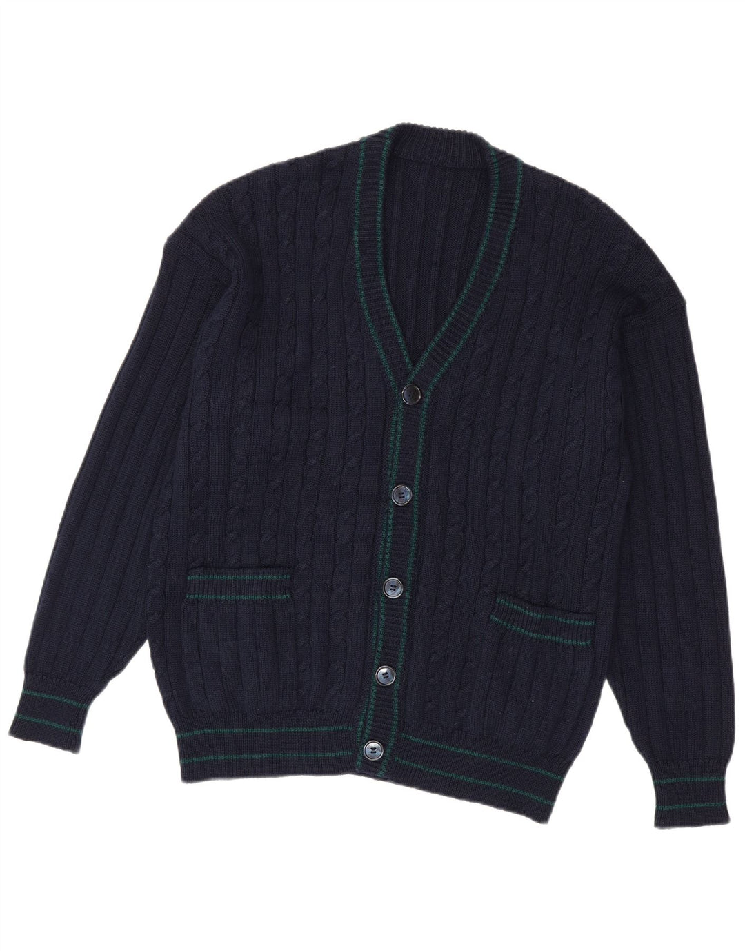 Pulover Cardigan Vintage pentru bărbați Mediu Bleumarin