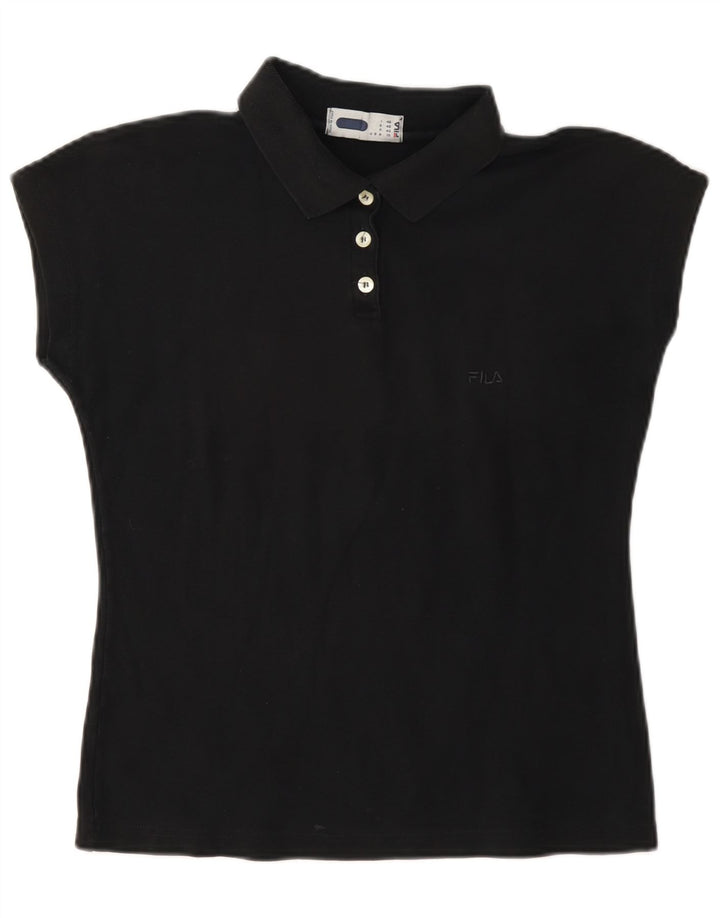 Tricou Polo Femei Fila IT 46 Mare Bumbac Negru