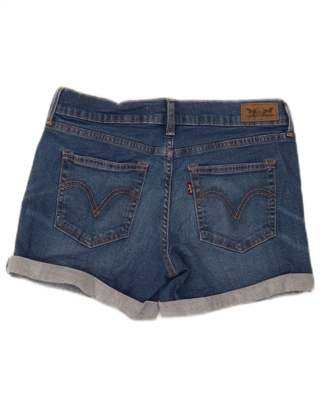 Pantaloni scurți din blugi pentru femei LEVI'S W26 Small Blue Bumbac