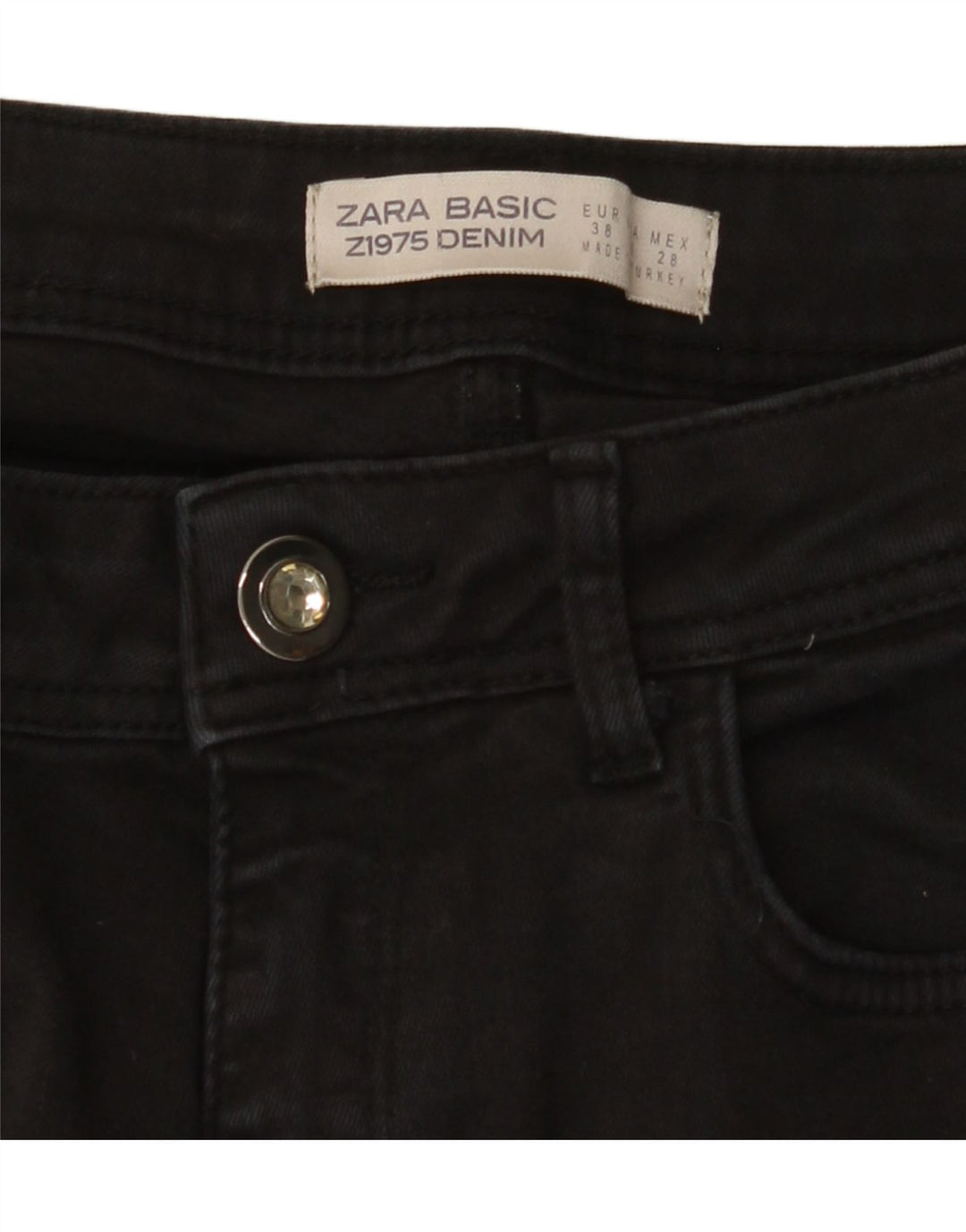 Blugi skinny dama ZARA EU 38 Mici W28 L28 Negri