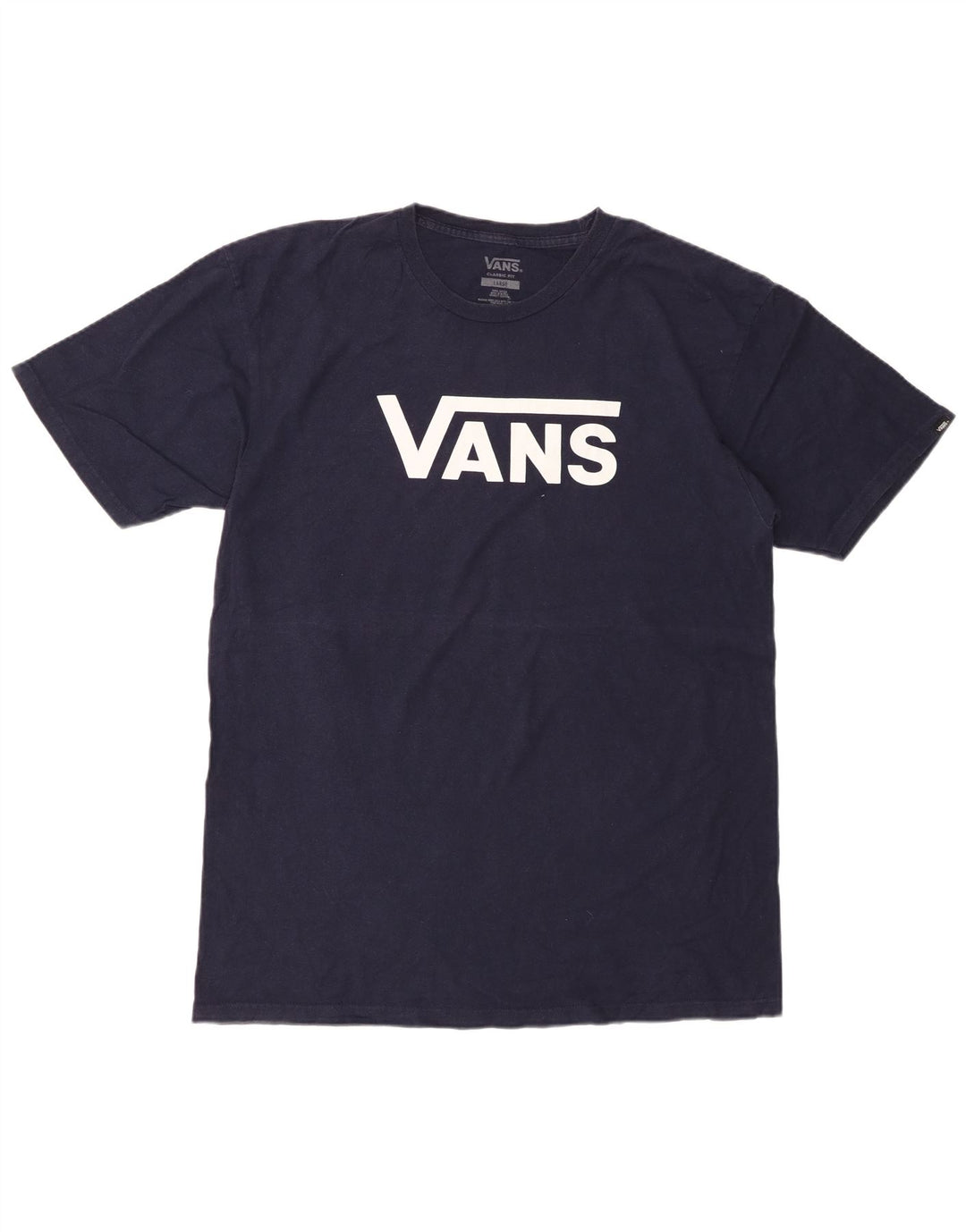 Tricou grafic pentru bărbați VANS Classic Fit Top mare din bumbac bleumarin