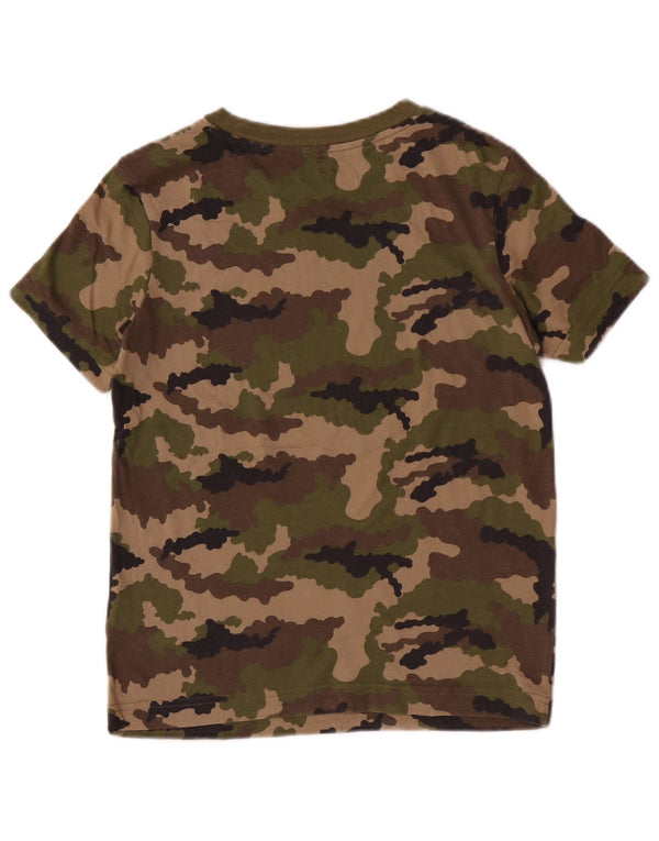 Tricou cu grafică obișnuită Adidas pentru băieți Top 9-10 ani Camuflaj verde