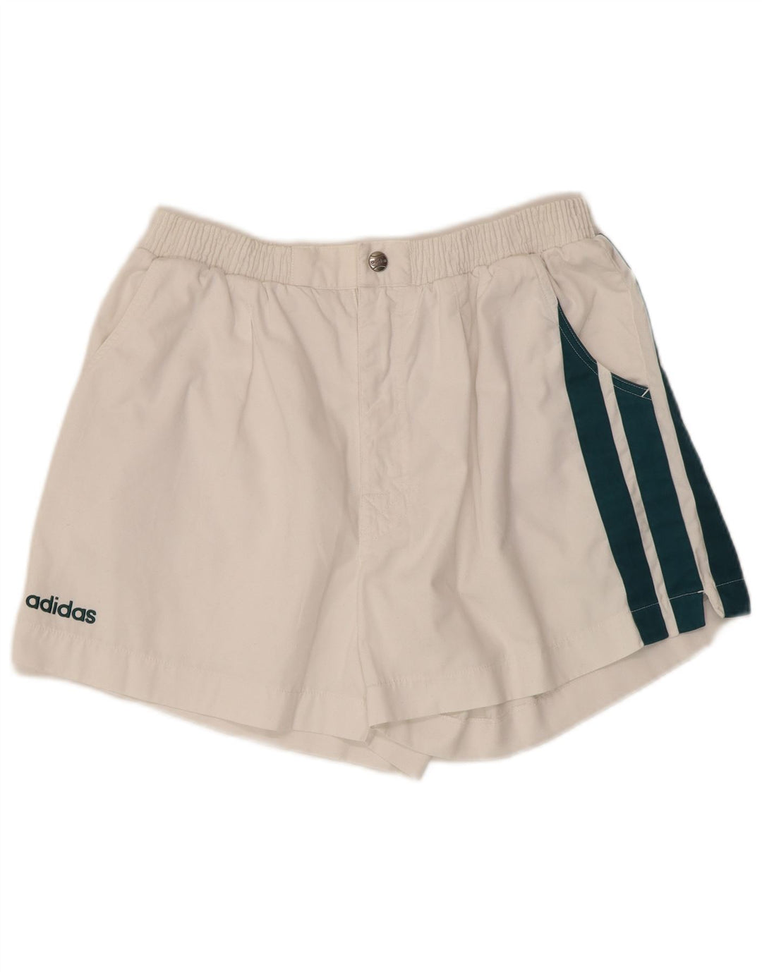 Pantaloni scurți chino pentru bărbați Adidas W38 XL, alb, poliester color bloc