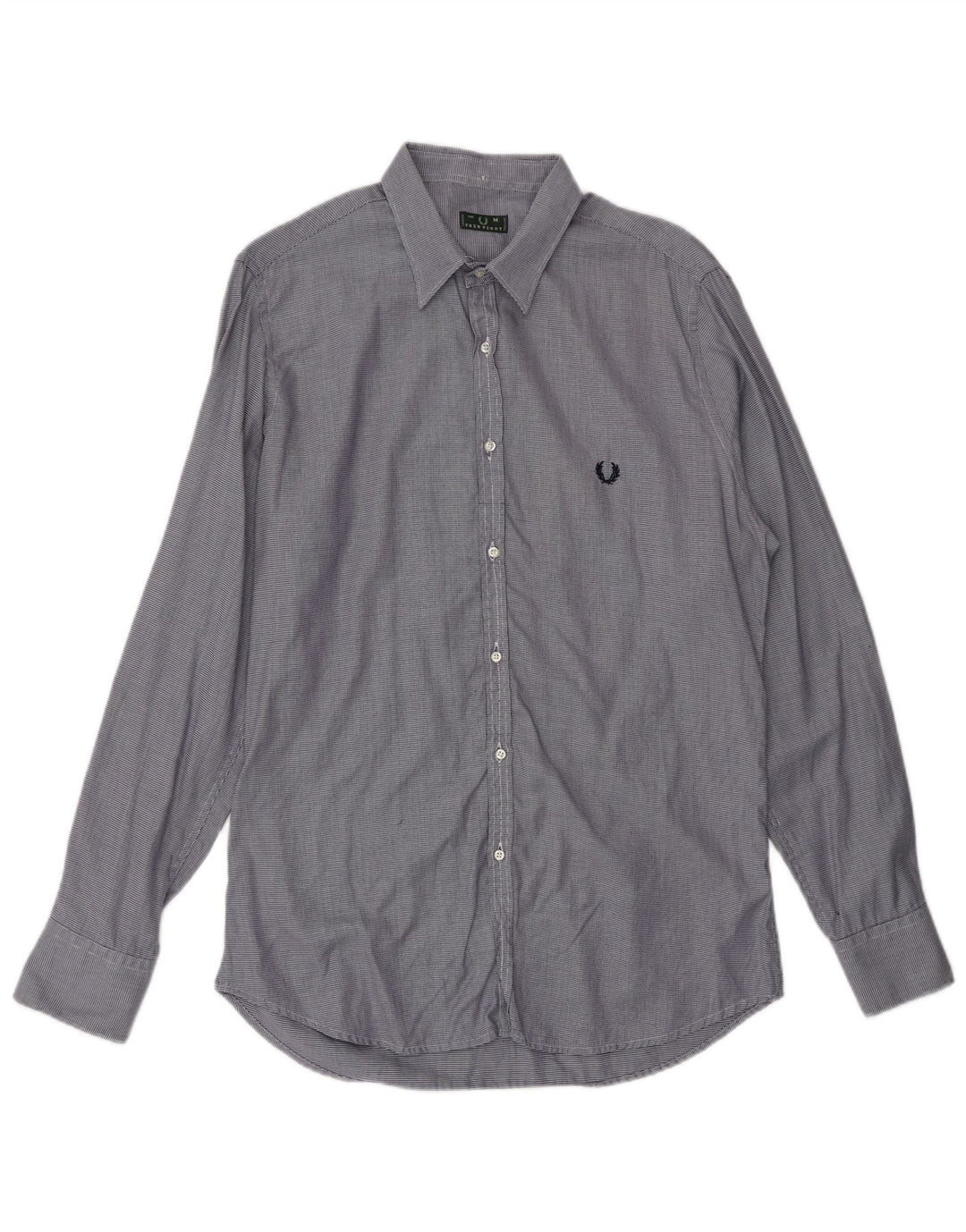 Cămașă pentru bărbați FRED PERRY, bumbac cu dungi albastre medii
