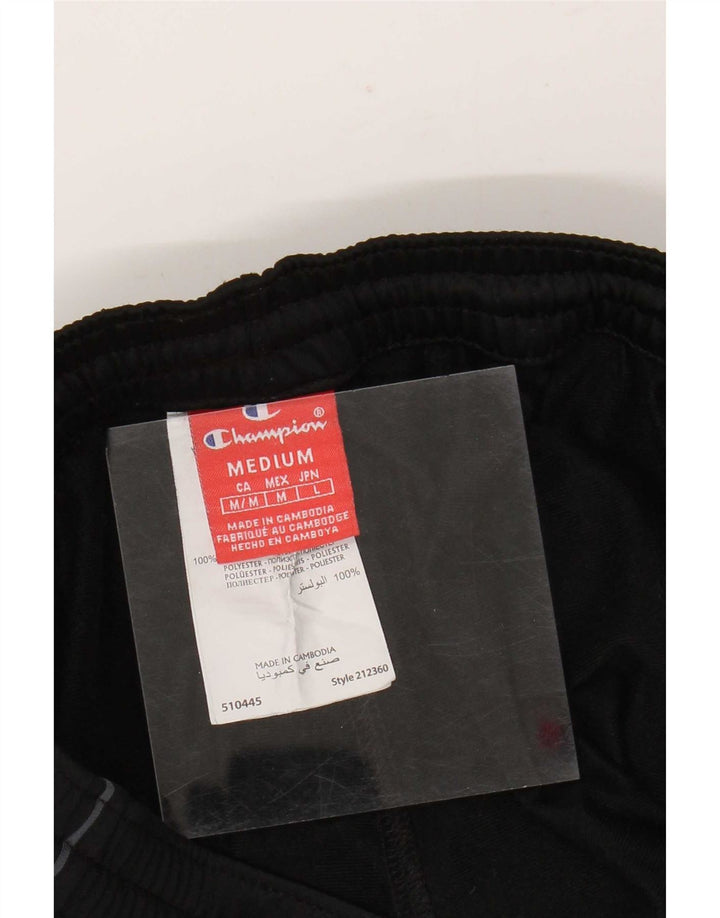 Pantaloni de trening Champion pentru bărbați, poliester mediu negru