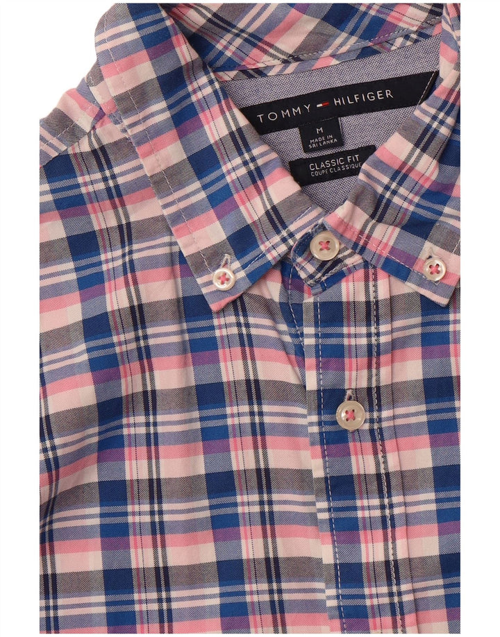 TOMMY HILFIGER Mens Classic Fit Shirt Medium Multicoloured Check Cotton