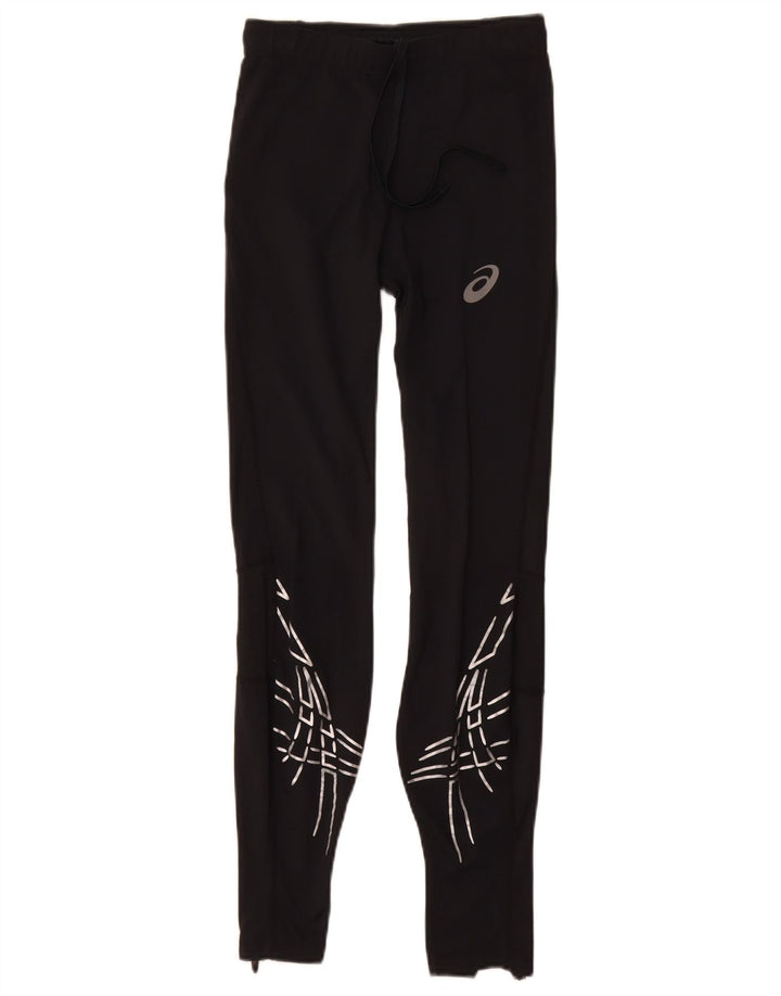 Leggings pentru femei Asics UK 8 Small Negru Geometric Poliamidă