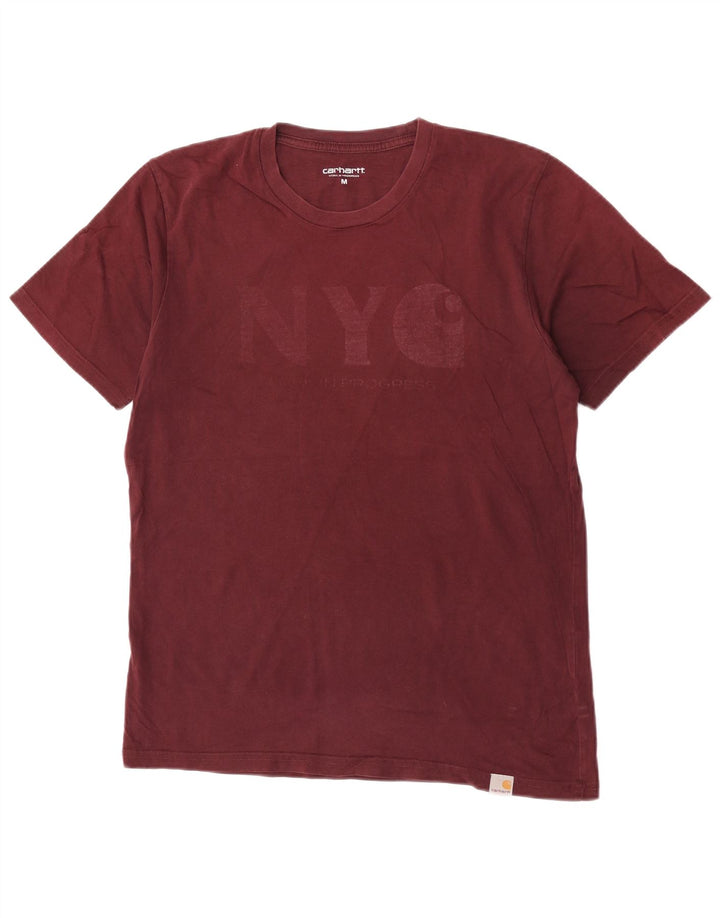 Tricou grafic pentru bărbați Carhartt Top Medium Burgundy Bumbac