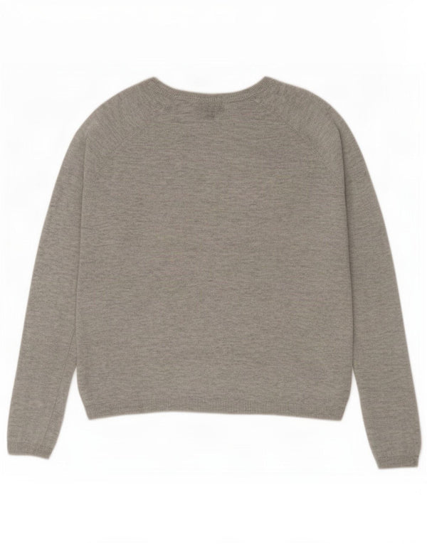 Topshop Pulover supradimensionat pentru femei cu gât de barcă UK 6 XS Gri Colorblock