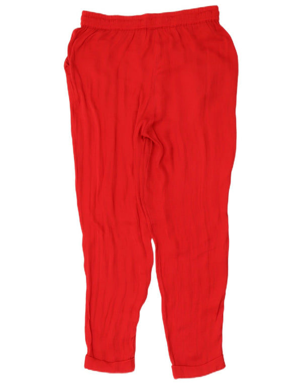 Pantaloni tăiați Trafaluc pentru femei Zara UK 12 Medium W28 L26 Red