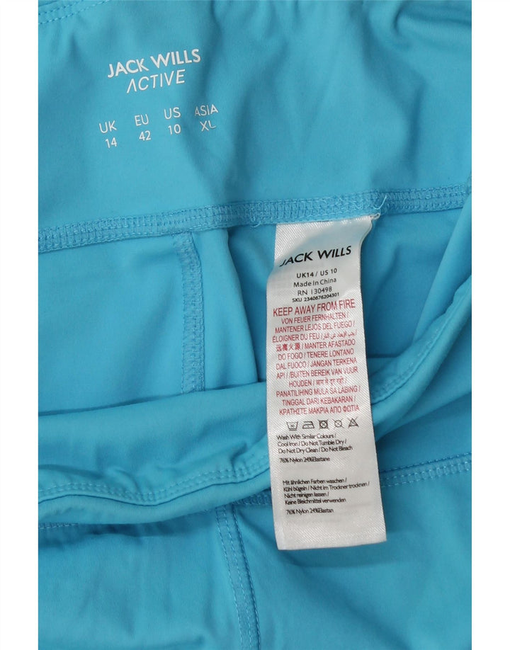 JACK WILLS Leggings pentru femei UK 14 Poliester mare cu dungi albastre