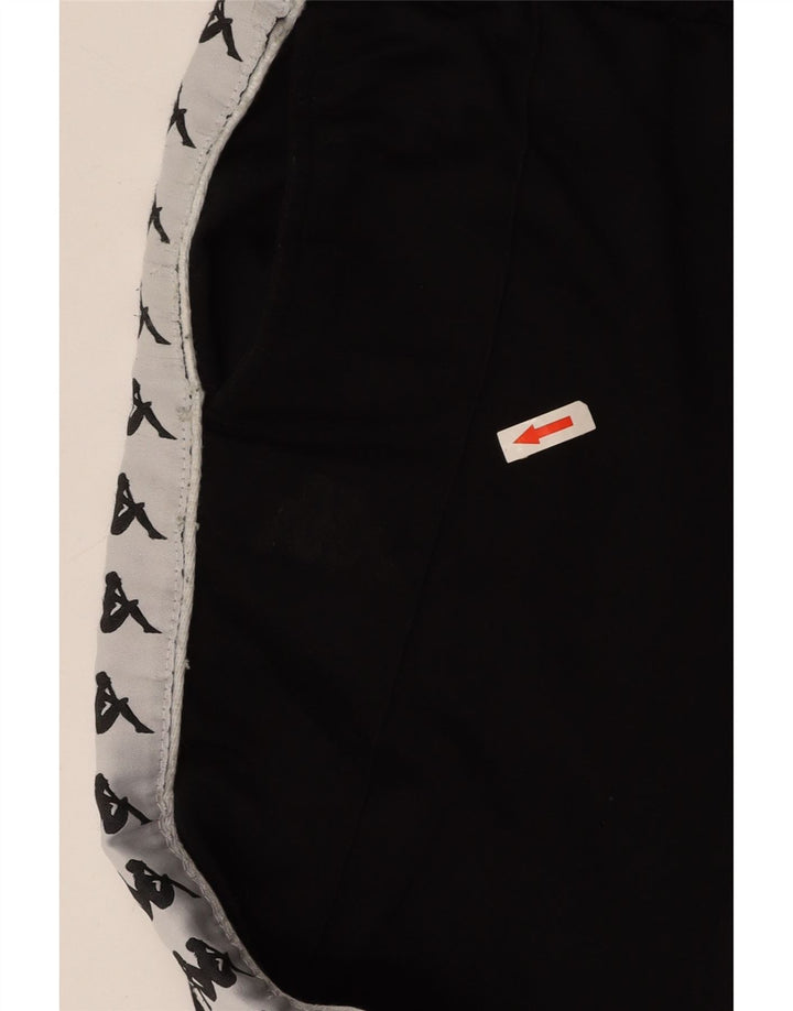 Pantaloni de trening grafic KAPPA pentru femei UK 8 Small Black Colorblock