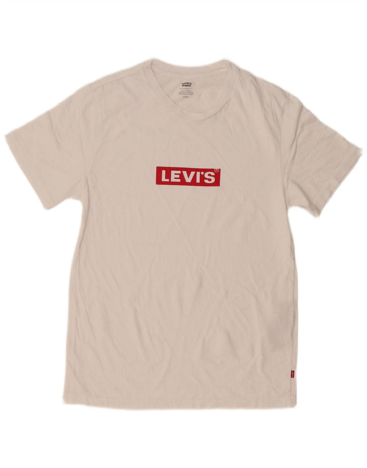 Tricou grafic Levi's pentru bărbați Top mic, alb, bumbac