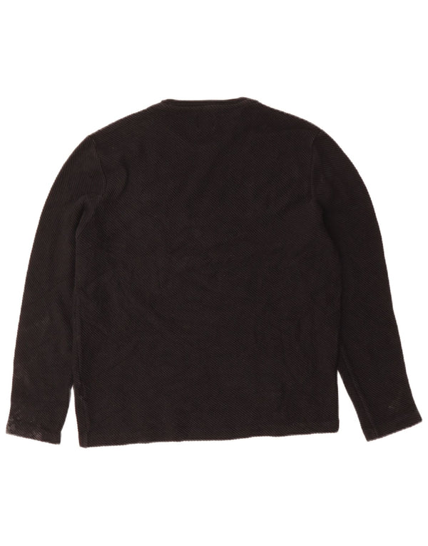 Top pentru femei ZARA cu mânecă lungă UK 14 mare, negru, bumbac