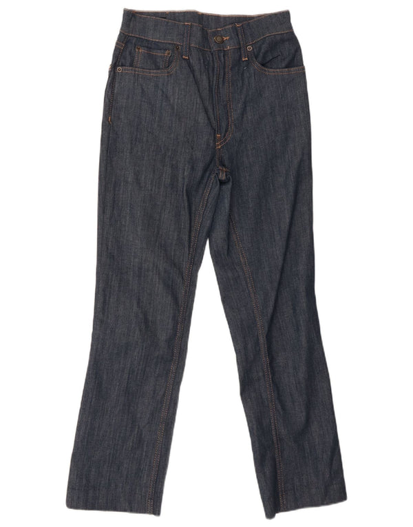 Blugi drepti pentru femei cu talie înaltă Zara EU 34 2XS L24 L26 Bleumarin