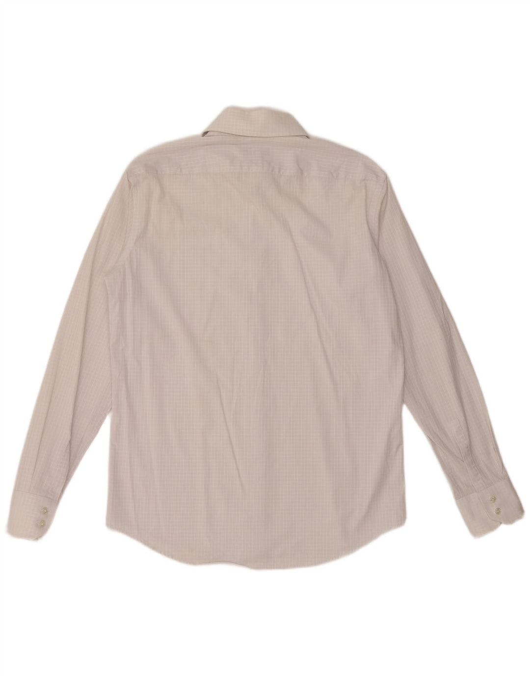 Cămașă HUGO BOSS pentru bărbați, cu tăiere obișnuită, mărimea 40 15 3/4 Medium, alb, vichy