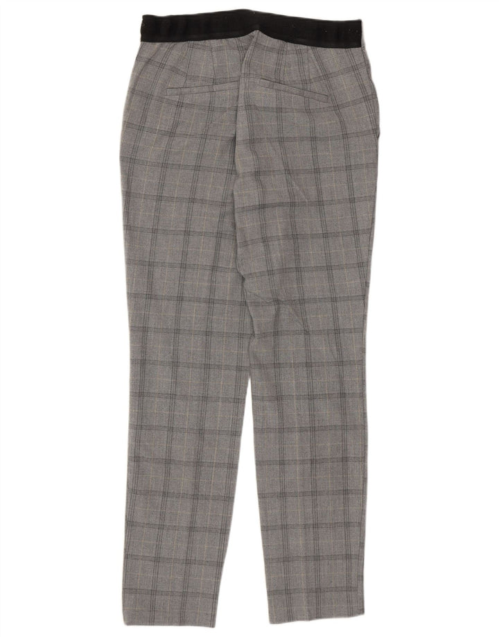 Pantaloni chino slim pentru femei Zara Mediu L28 L27 Poliester cu carouri gri