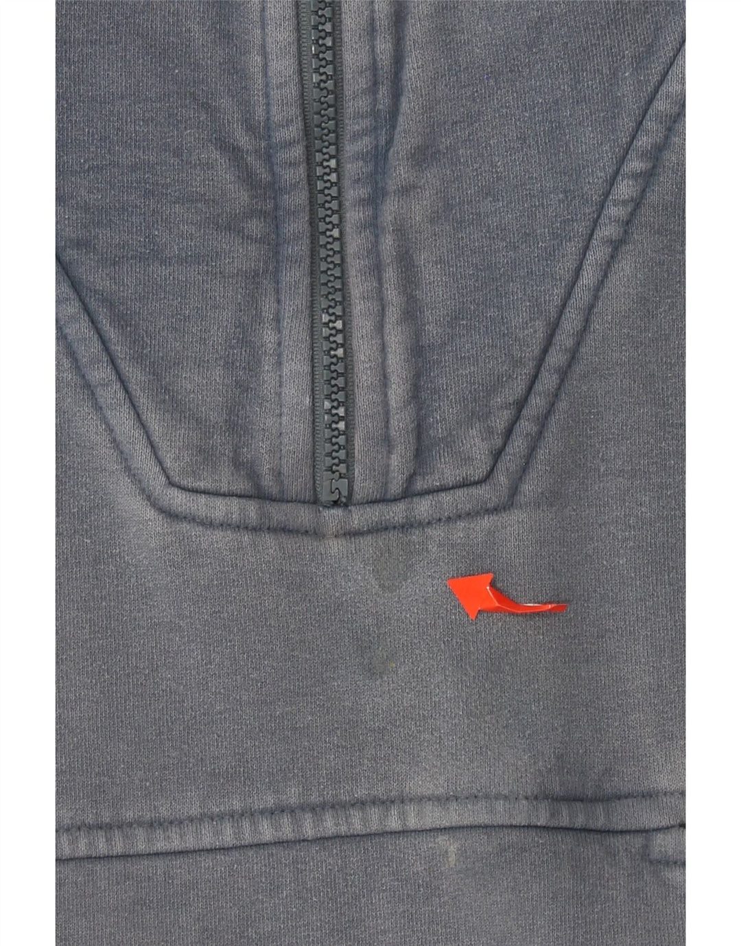 WEIRD FISH Hanorac pentru bărbați cu fermoar și gât Pulover mare, albastru, bumbac