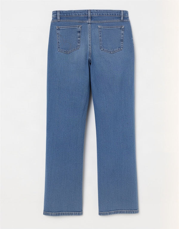 Marks & Spencer Blugi pentru femei Per Una Bootcut UK 12 Medium W30 L29 Albastru