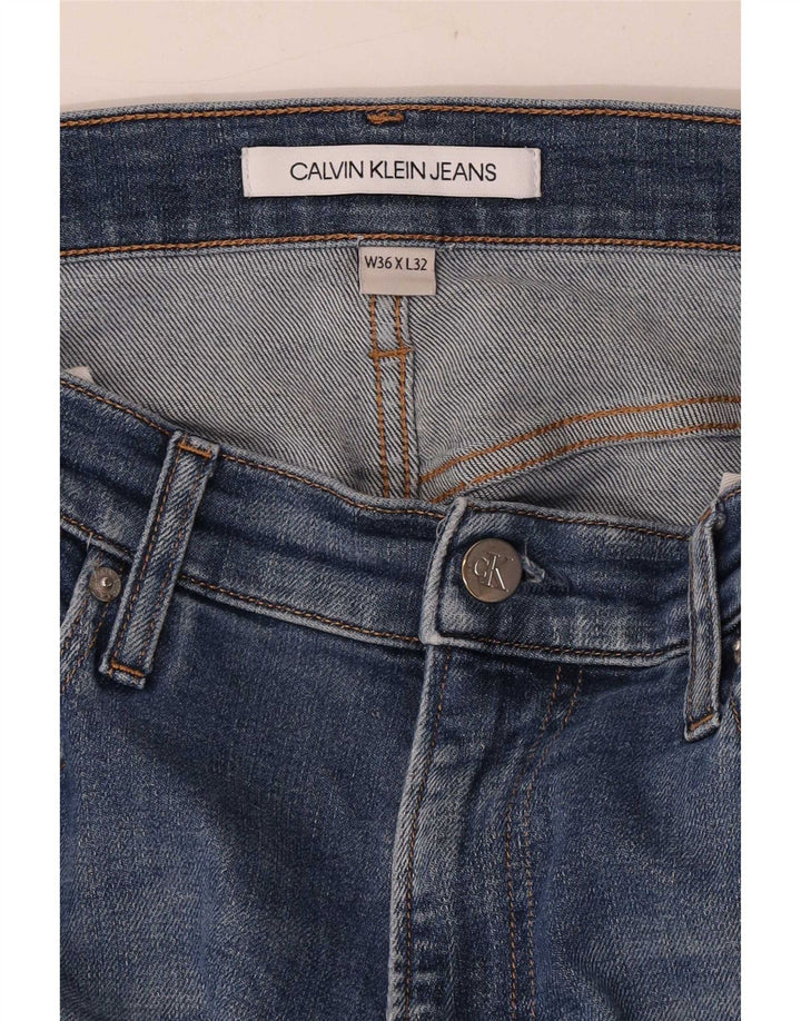 Blugi slim pentru bărbați Calvin Klein W36 L32 albastru