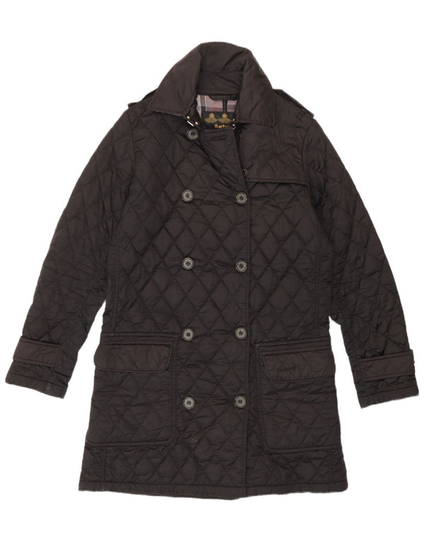 Palton militar matlasat Barbour pentru femei UK 10 Mic Negru
