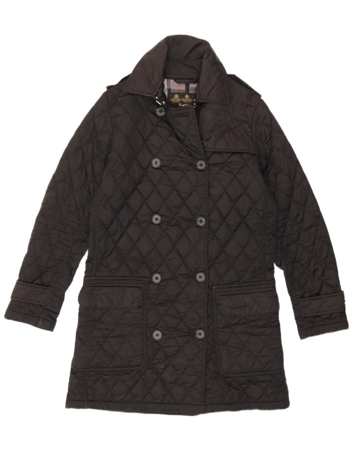 Palton militar matlasat Barbour pentru femei UK 10 Mic Negru