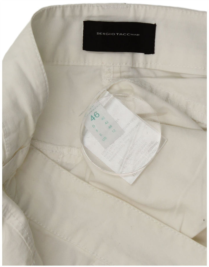 SERGIO TACCHINI Womens Chino Shorts IT 46 Large W34  White Cotton