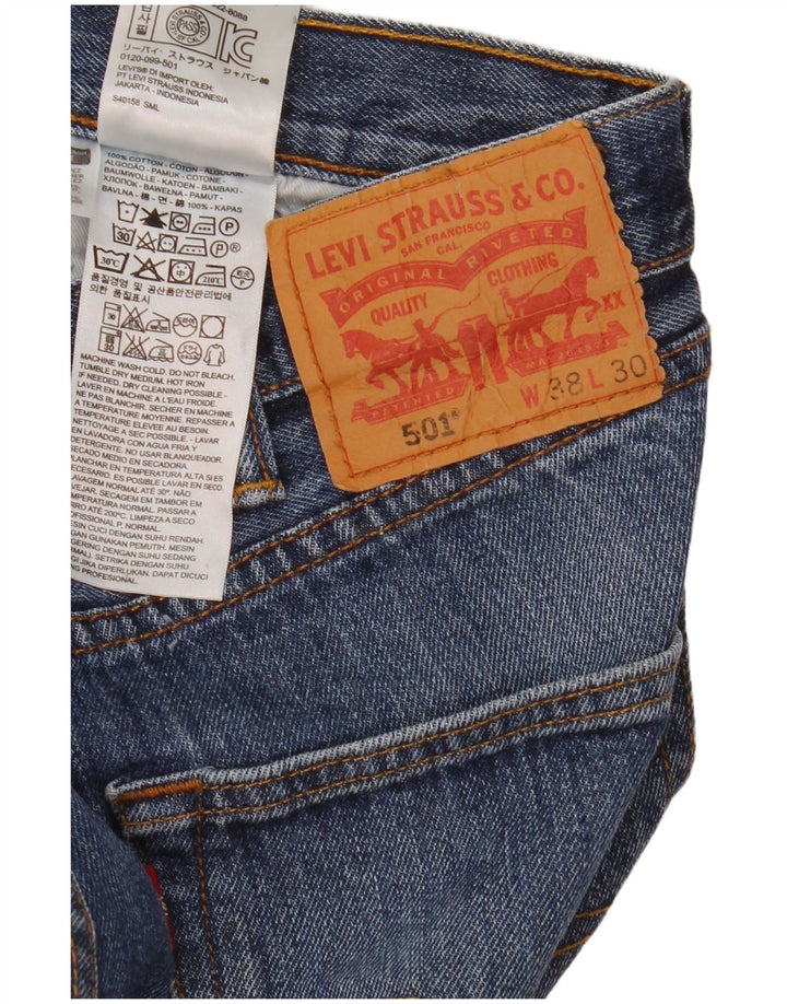 Blugi drepti pentru bărbați Levi's 501 W38 L30 Bumbac albastru