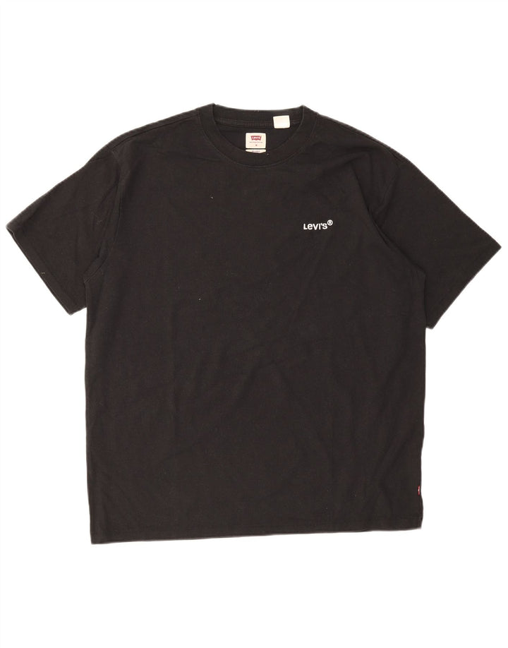 Tricou relaxat pentru bărbați LEVI'S Top mediu negru