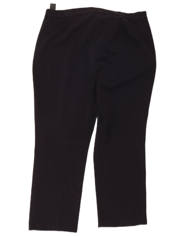 Marks & Spencer Pantaloni tăiați cu talie înaltă pentru femei UK 14 Large W34 L26 Bleumarin