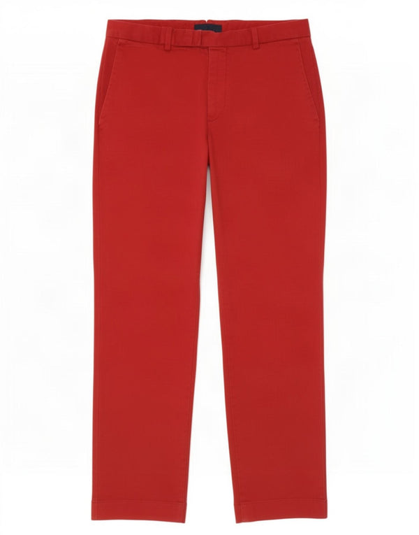 Pantaloni drepți Polo Ralph Lauren pentru bărbați L30 L30 bumbac roșu