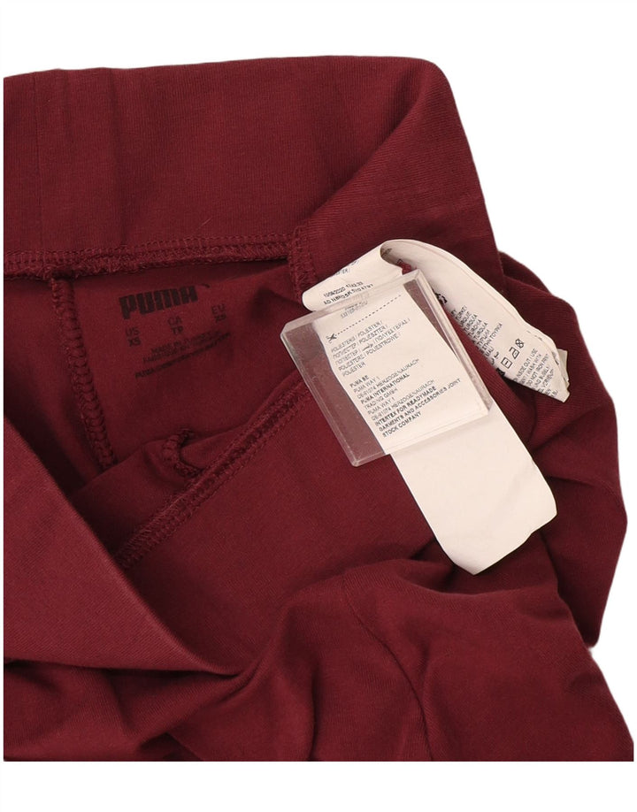 Leggings pentru femei Puma UK 4 XS Burgundy Poliester