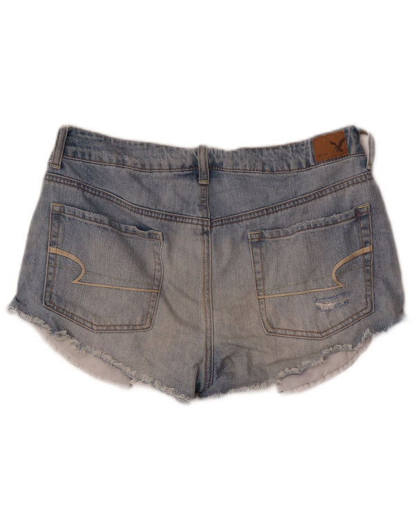 Pantaloni scurți din denim învechit pentru femei American Eagle US 8 Medium W30 Blue